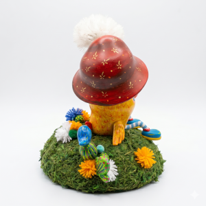 art toy por Sandra Layon Niño Pollito y Diente de Leon