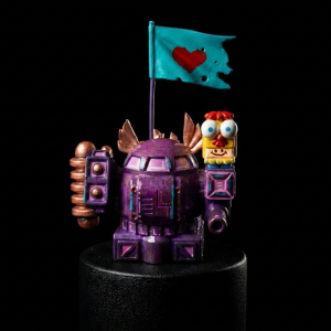 art toy por Sandra Layon Niño Pollito y Robot