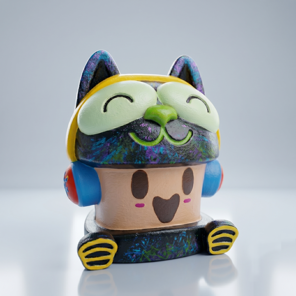 art toy Niño Gatito Por Sandra Layon