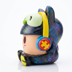 art toy por Sandra Layon Niño Gatito 