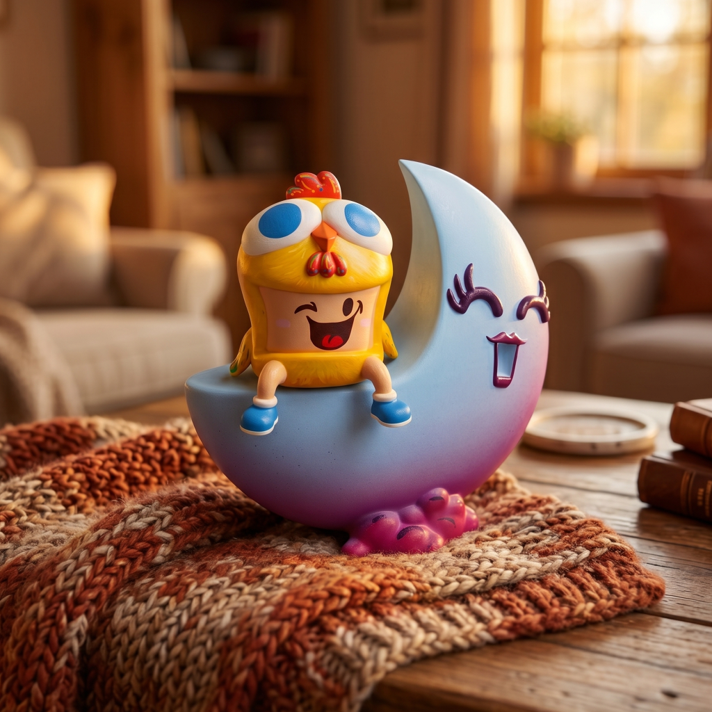 art toy por Sandra Layon Niño Pollito y Luna