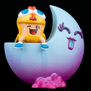 art toy por Sandra Layon Niño Pollito y Luna