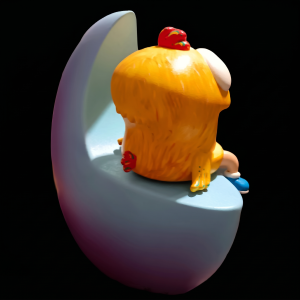 art toy por Sandra Layon Niño Pollito y Luna