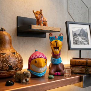 art toy por Sandra Layon Pepe Llama y Kusi