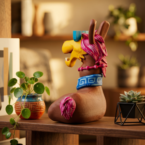 art toy por Sandra Layon Pepe Llama y Kusi