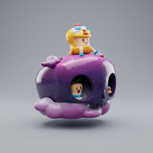 art toy por Sandra Layon Umaoksa y Niño Pollito