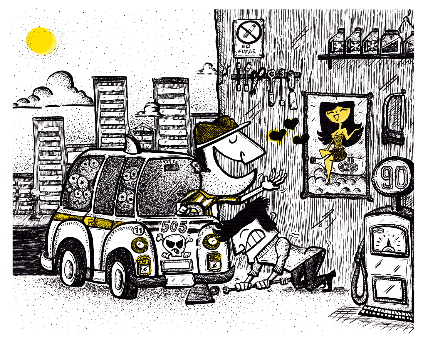 Ilustraciones sobre Lima y sus calles, costumbres, sus comidas.